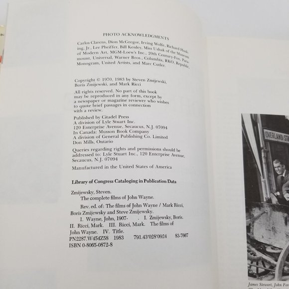 The Complete Films of John Wayne Hardcover Book - Picture 3 of 9